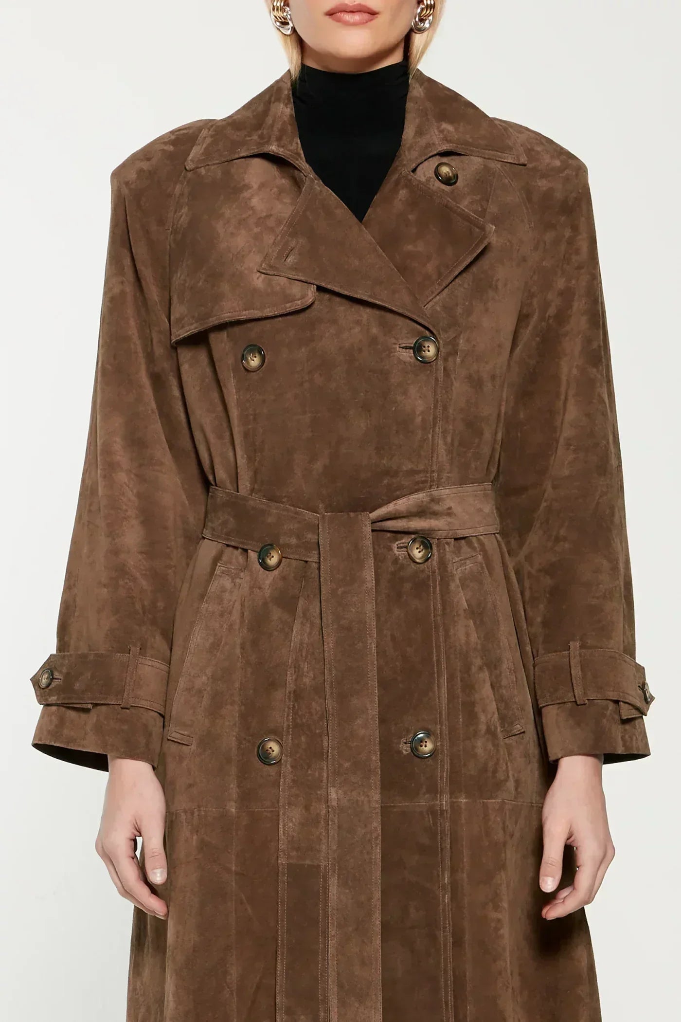 Hailey Suede Trenchcoat